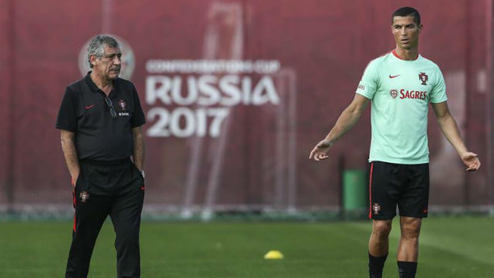 Fernando Santos y Cristiano Ronaldo