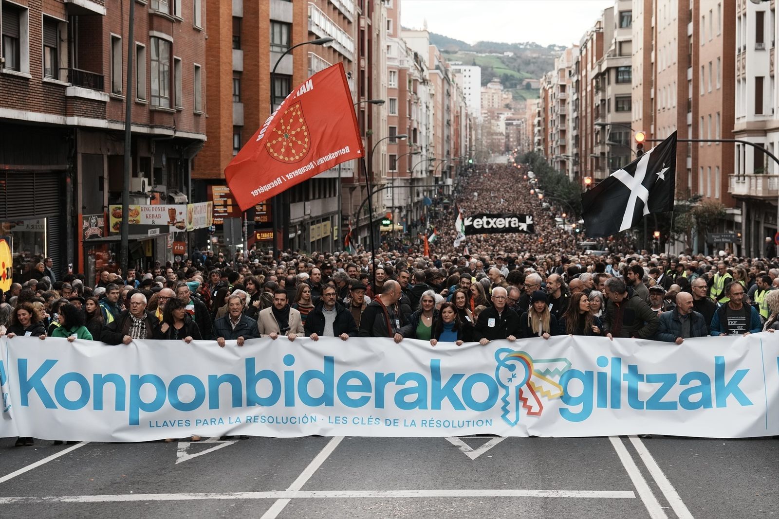 Manifestación en Bilbao bajo el lema, 'Llaves para la resolución’ a favor de ETA