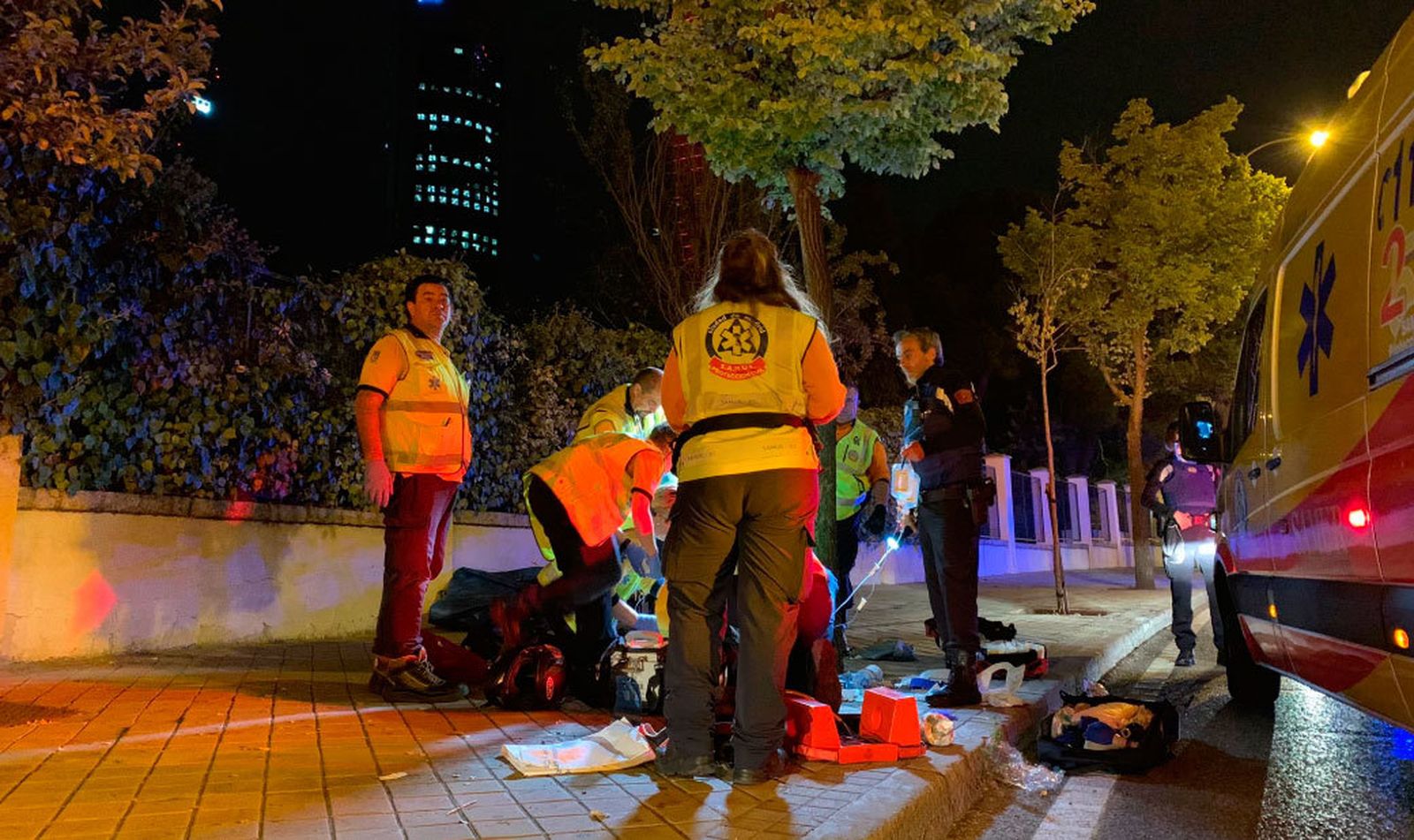 Accidente de moto en Sinesio Delgado