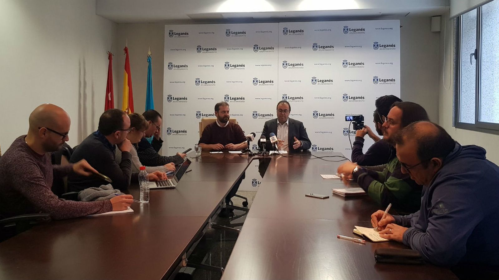 Rueda de prensa del alcalde de Leganés, Santiago Llorente