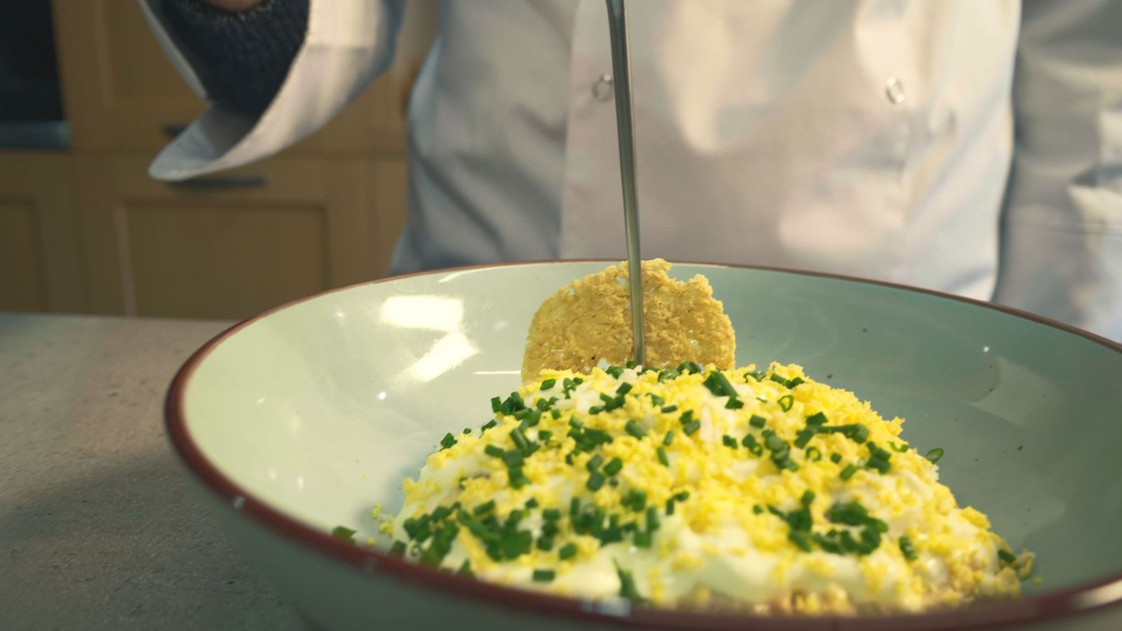 Presentación de una receta a base de garbanzos