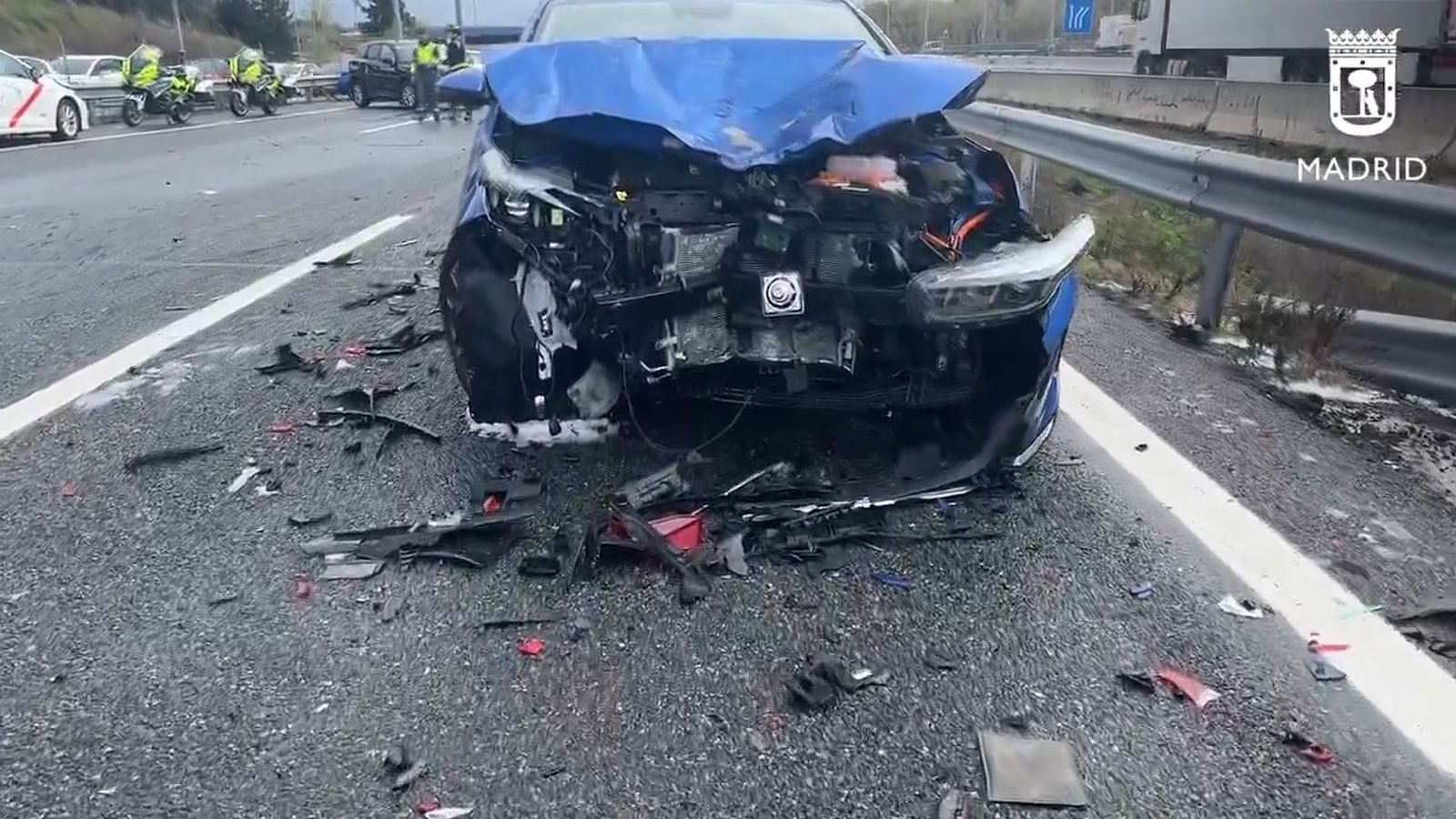 Accidente múltiple en Rivas, en la A3