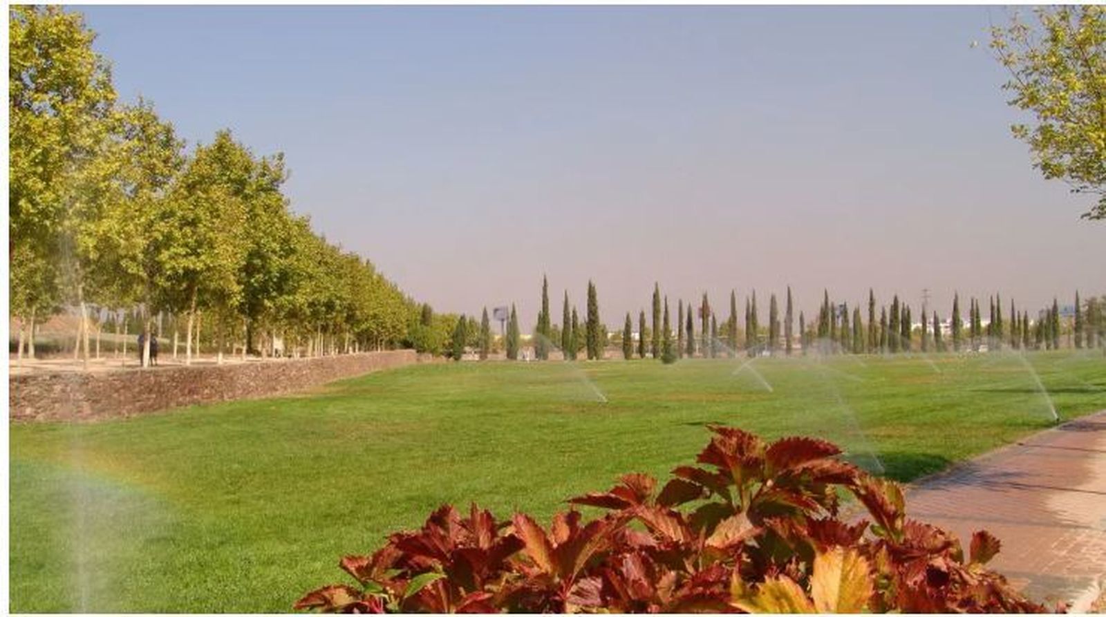 Riego de un parque de Alcorcón