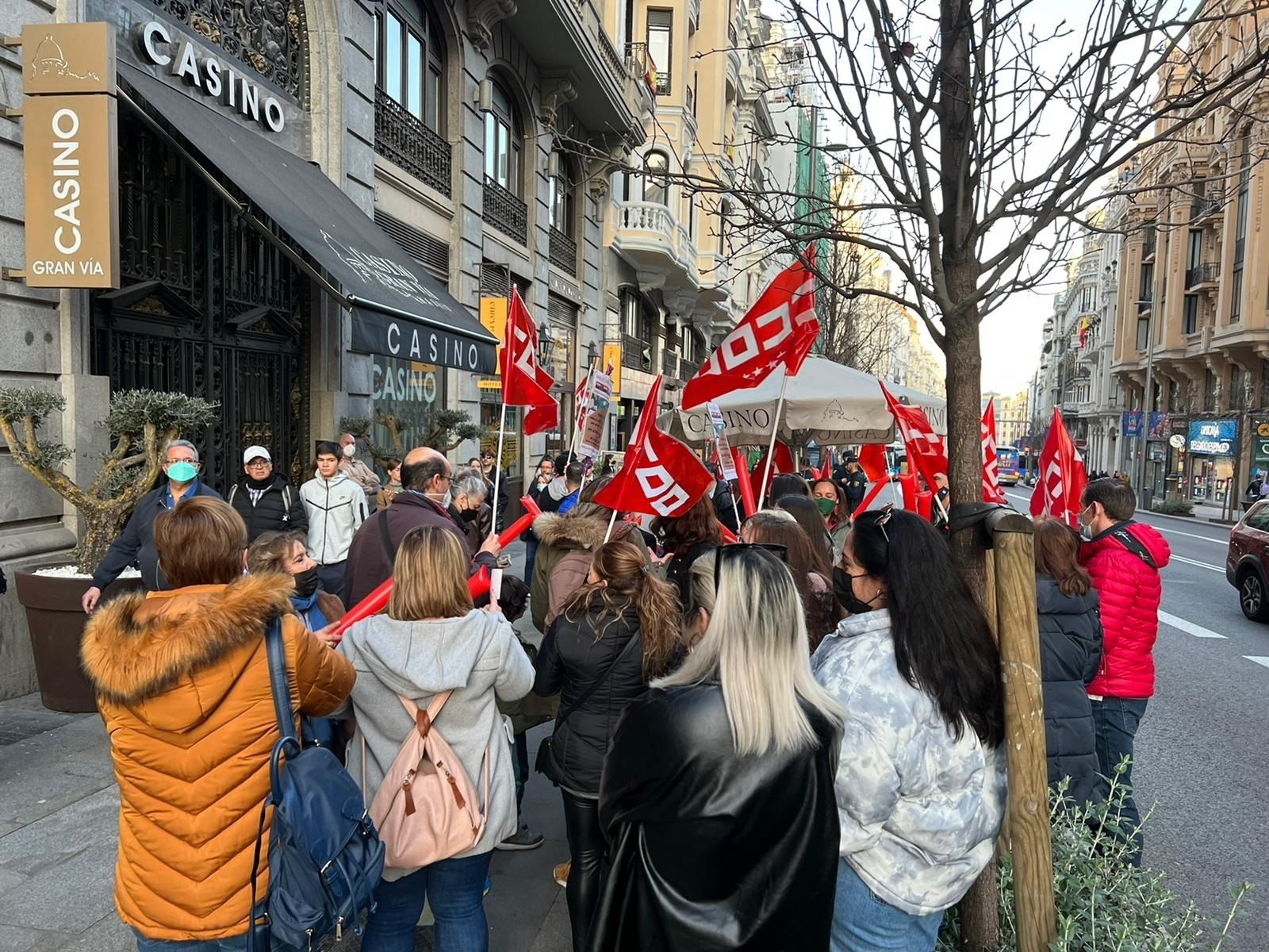 CCOO se manifiesta para pedir la reapertura completa del Casino de Aranjuez