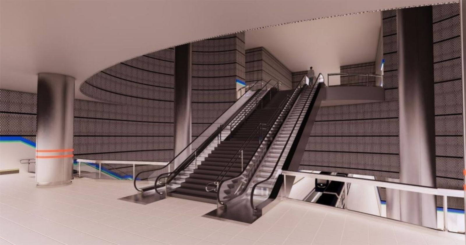 Proyección de la estación de Comillas en la Línea 11 de Metro de Madrid