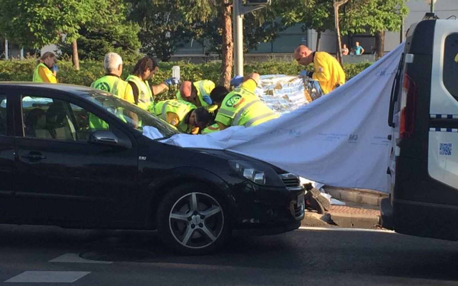 Actuación de Emergencias en el accidente