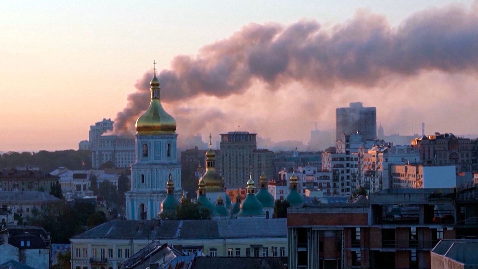 Ataque masivo de drones en Kiev