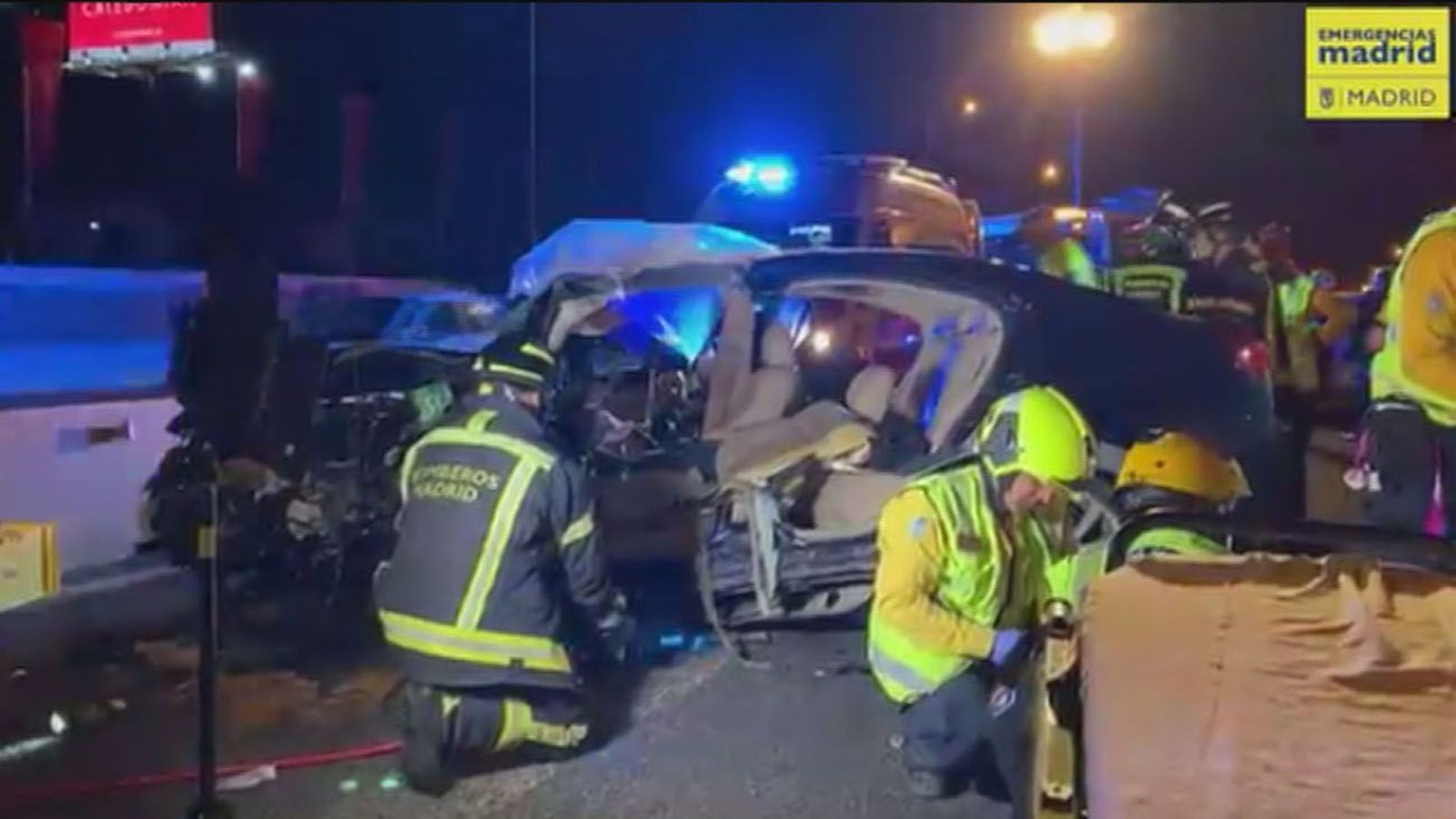 Accidente en el Bus Vao de la A-6 provocado por un conductor que iba en sentido contrario por error