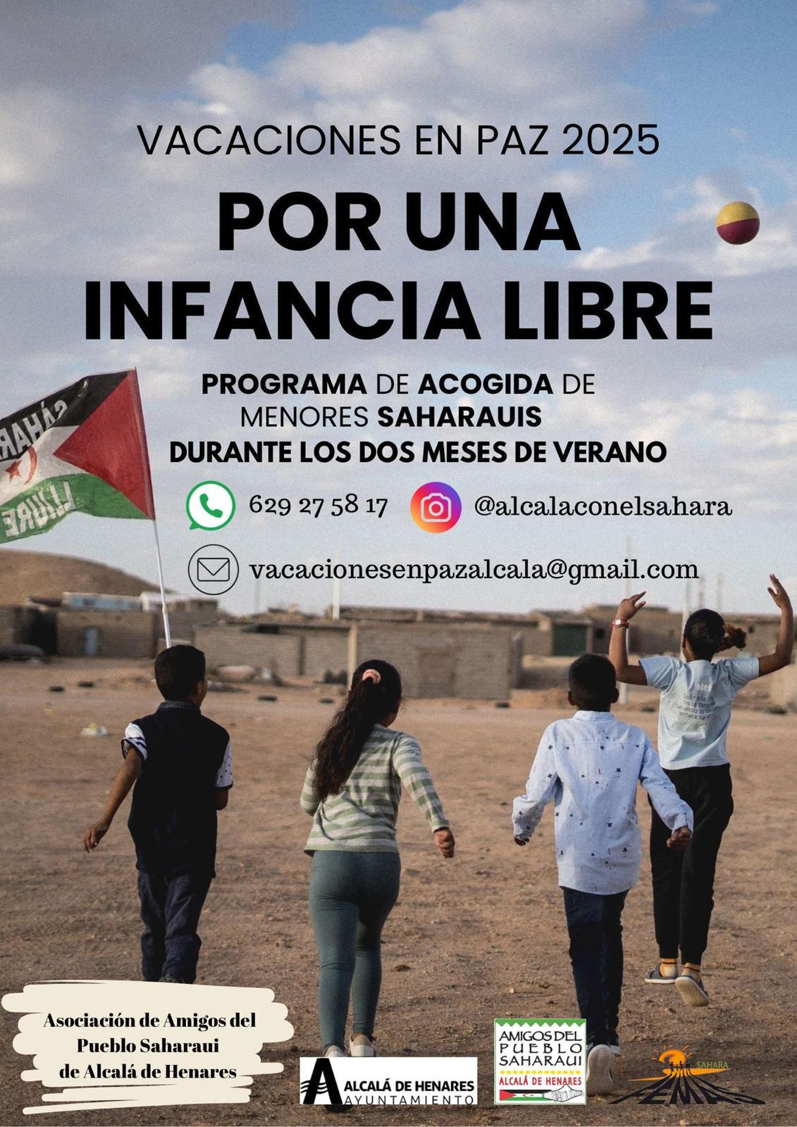 Niños saharauis en un campo de refugiados en el desierto de Argelia