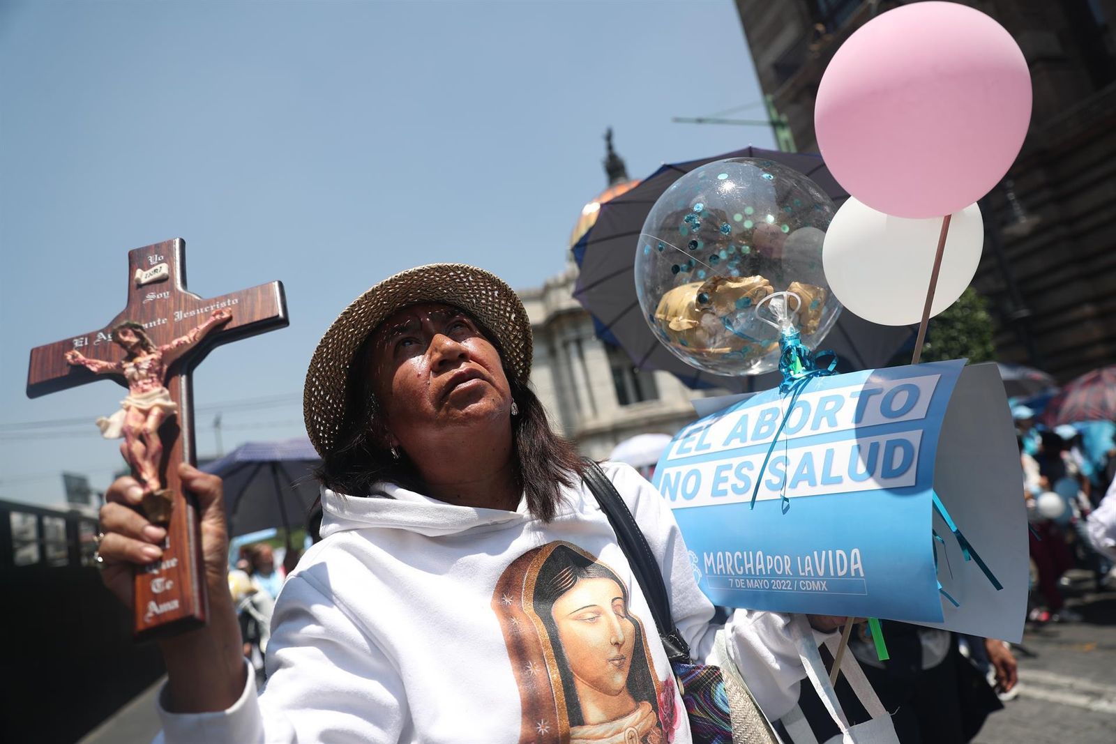 Manifestación de grupos antiaborto