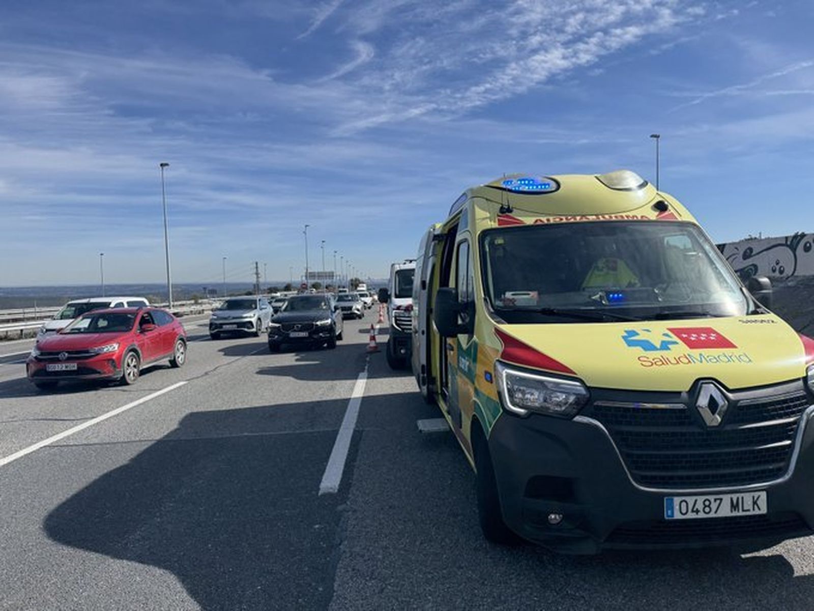 Colisión múltiple en la A-6 en Torrelodones