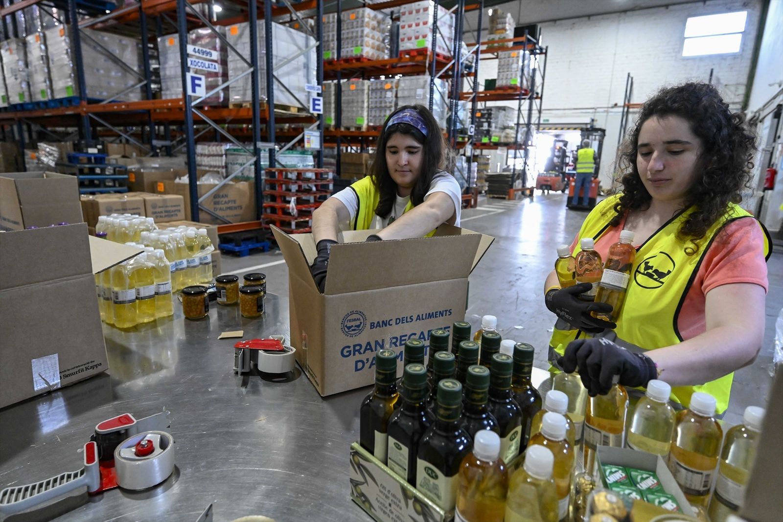 Voluntarias del banco de alimentos