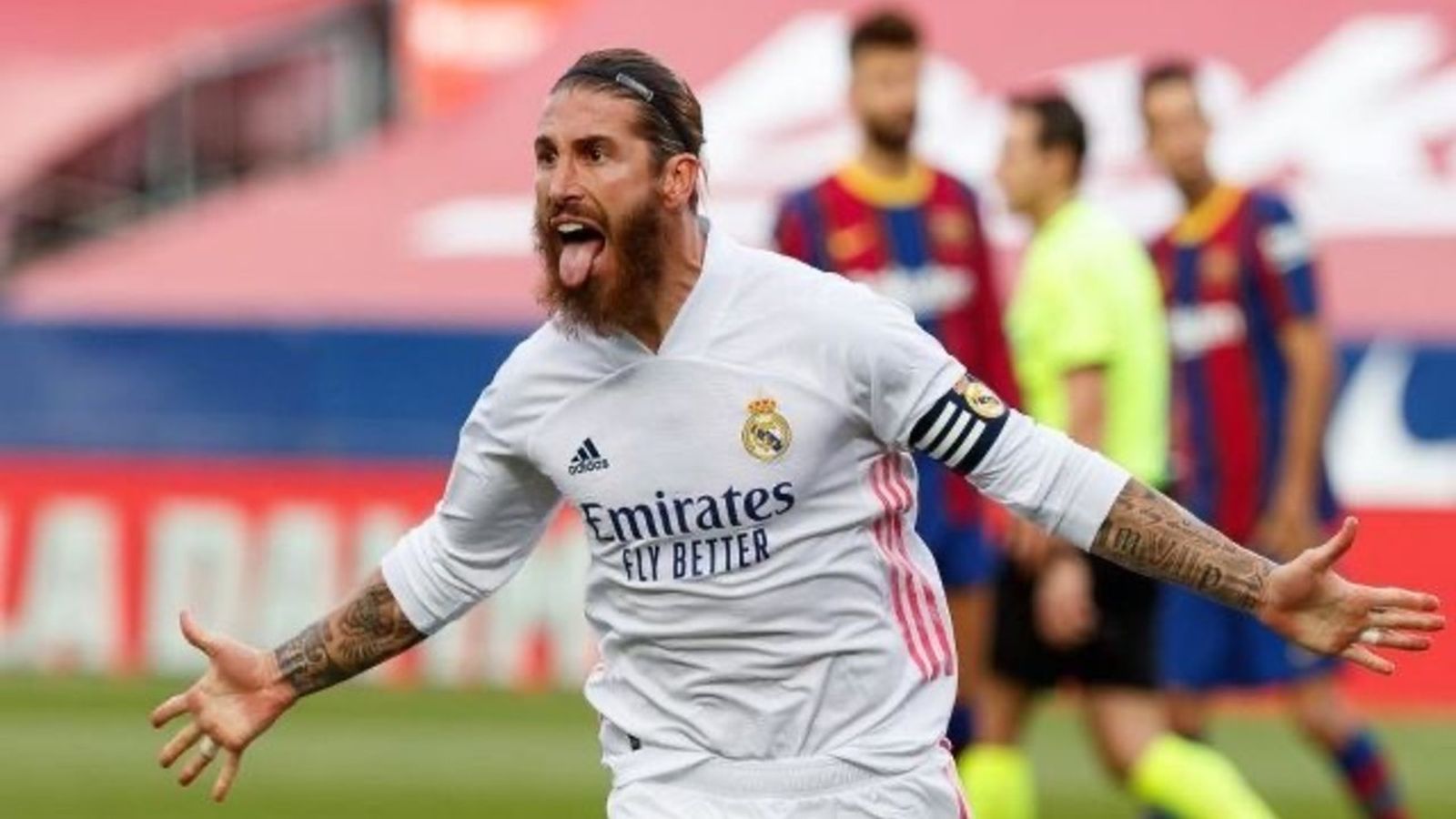 Sergio Ramos ante el Barcelona