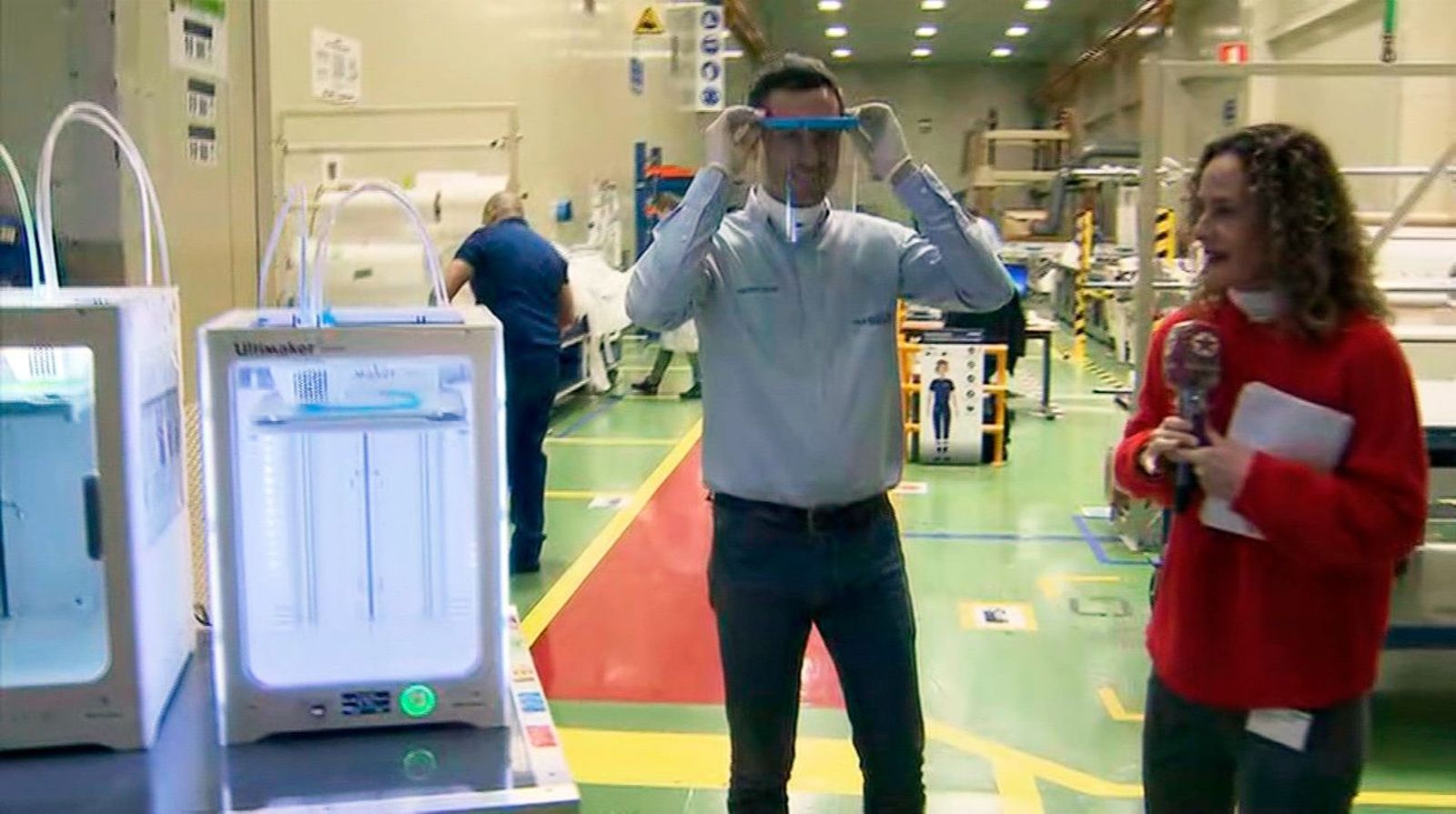 Airbus fabrica viseras impresas en 3D para el personal sanitario