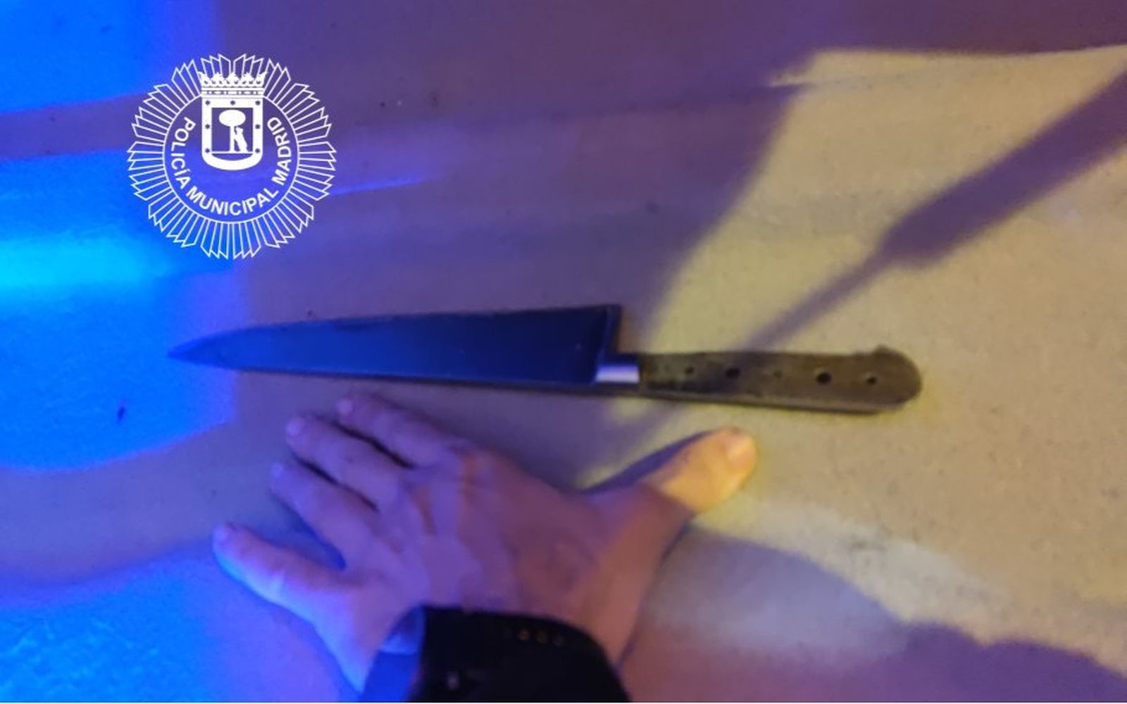 Cuchillo usado por el agresor