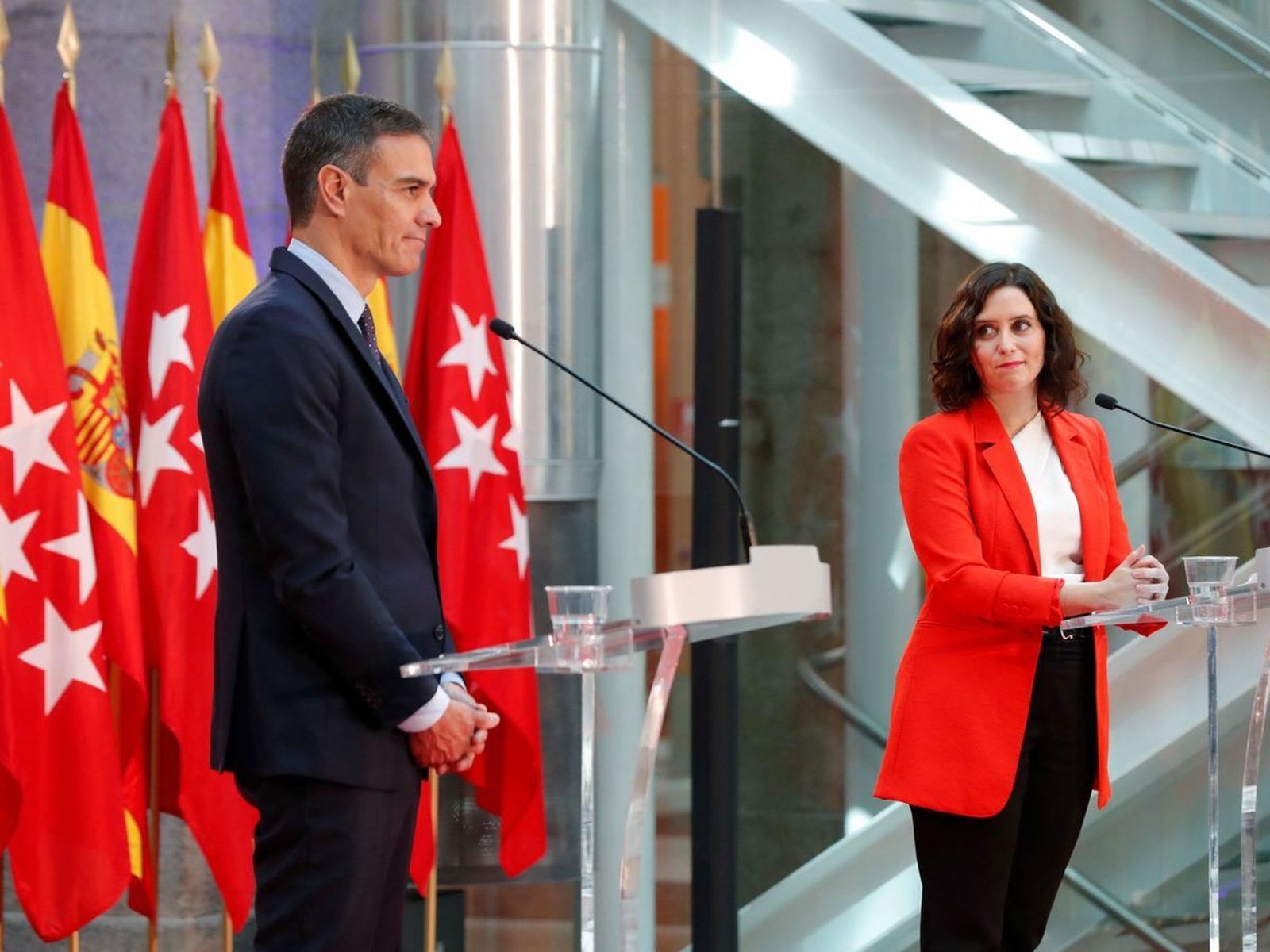 Pedro Sánchez e Isabel Díaz Ayuso