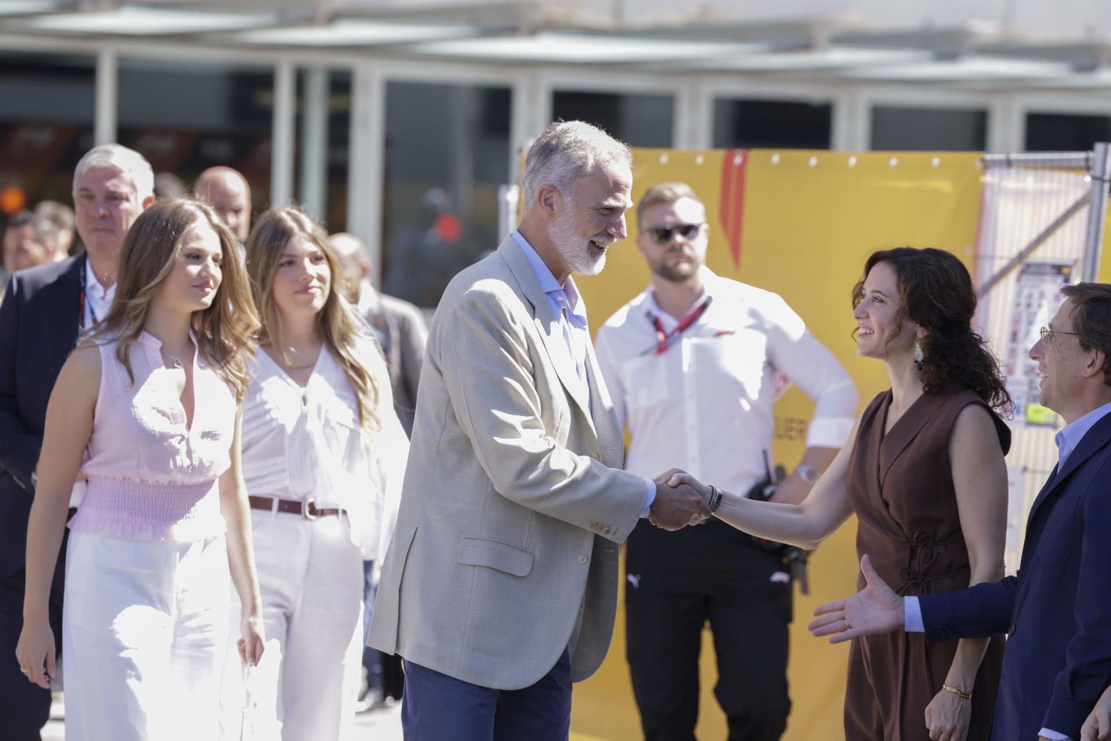 El rey Felipe VI acude al circuito de Madring para presenciar el Gran Premio de España de Fórmula 1