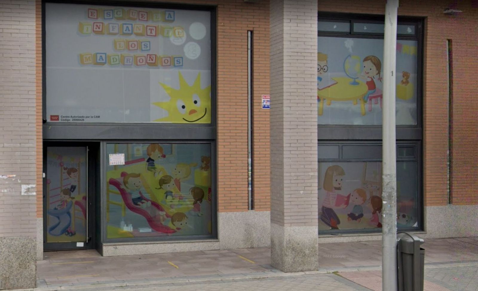 Escuela infantil Los Madroños, en el barrio de Butarque de Madrid