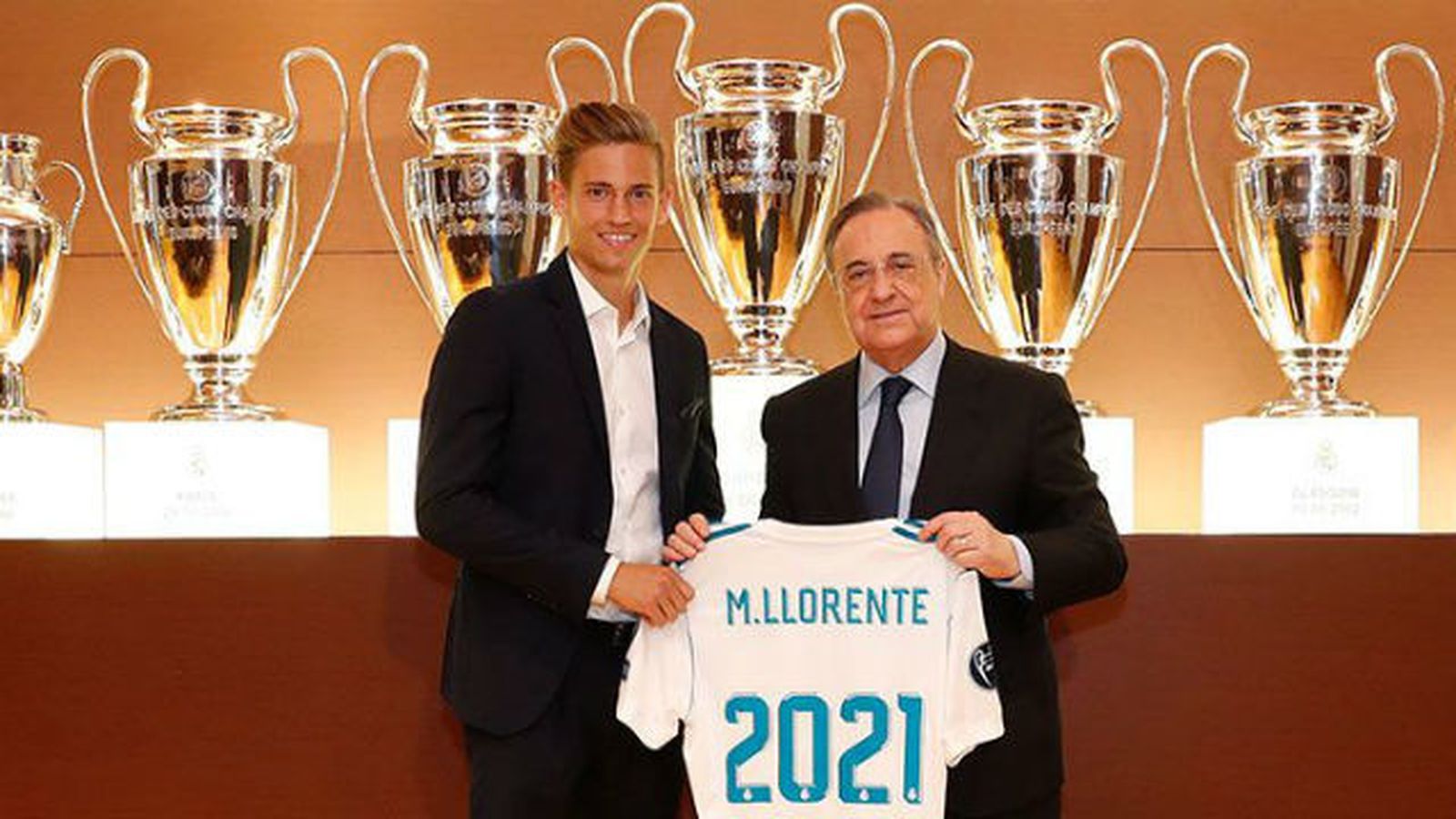 Marcos Llorente y Florentino Pérez