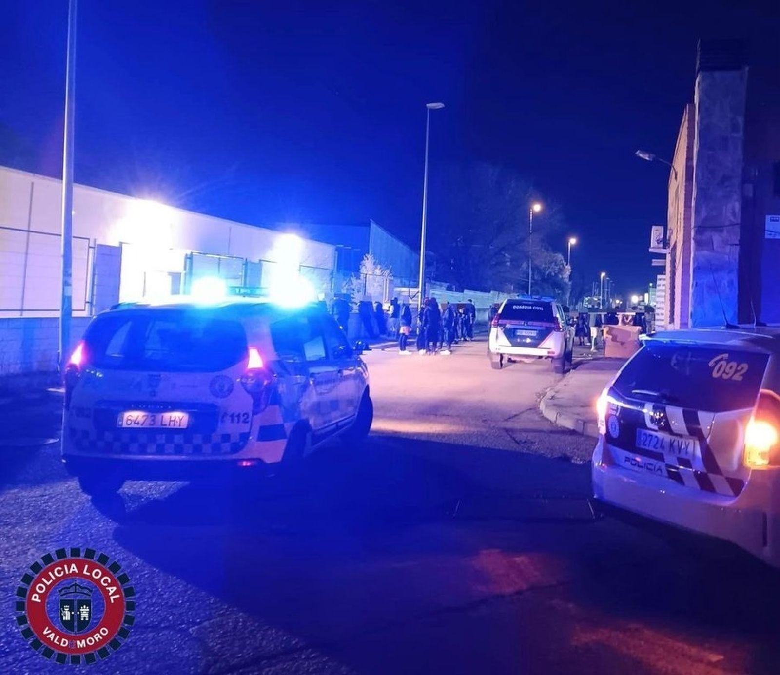 La Policía Local de Valdemoro desaloja una fiesta ilegal en un polígono