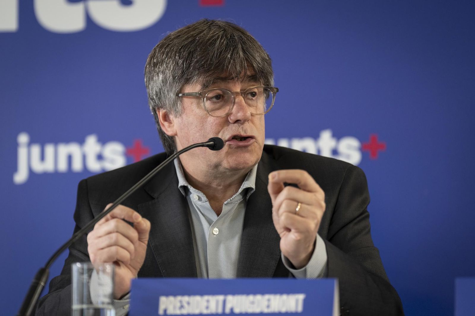 Puigdemont interviene en la asamblea de Junts