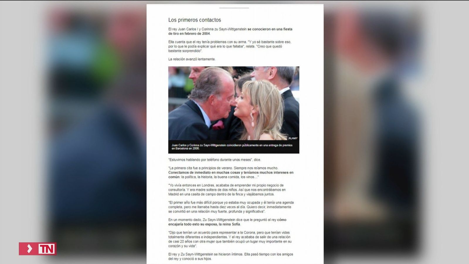 Corinna dice a la BBC que el rey emérito tenía más cuentas en otros países