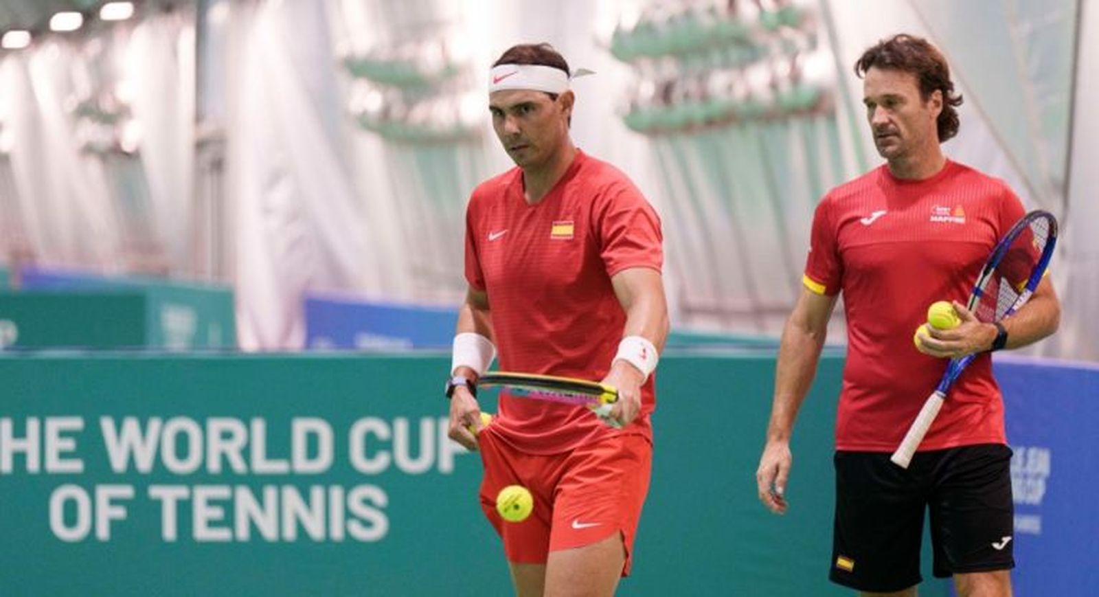 Nadal se prueba en el Carpena, la pista de su último baile