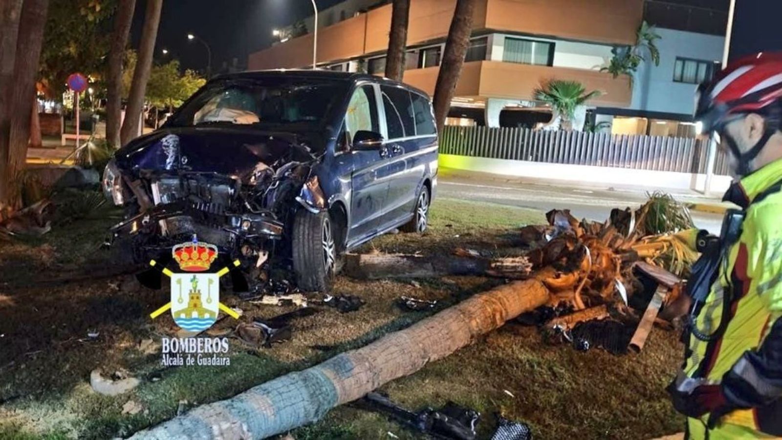 El torero Cayetano Rivera sale ileso de un accidente tras chocar su vehículo contra una palmera