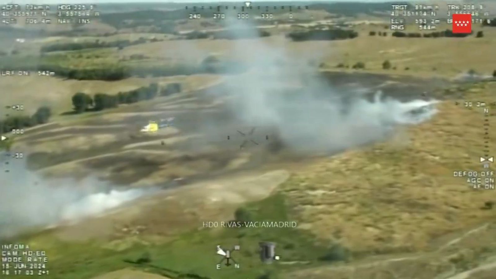 Incendio de pasto en Rivas