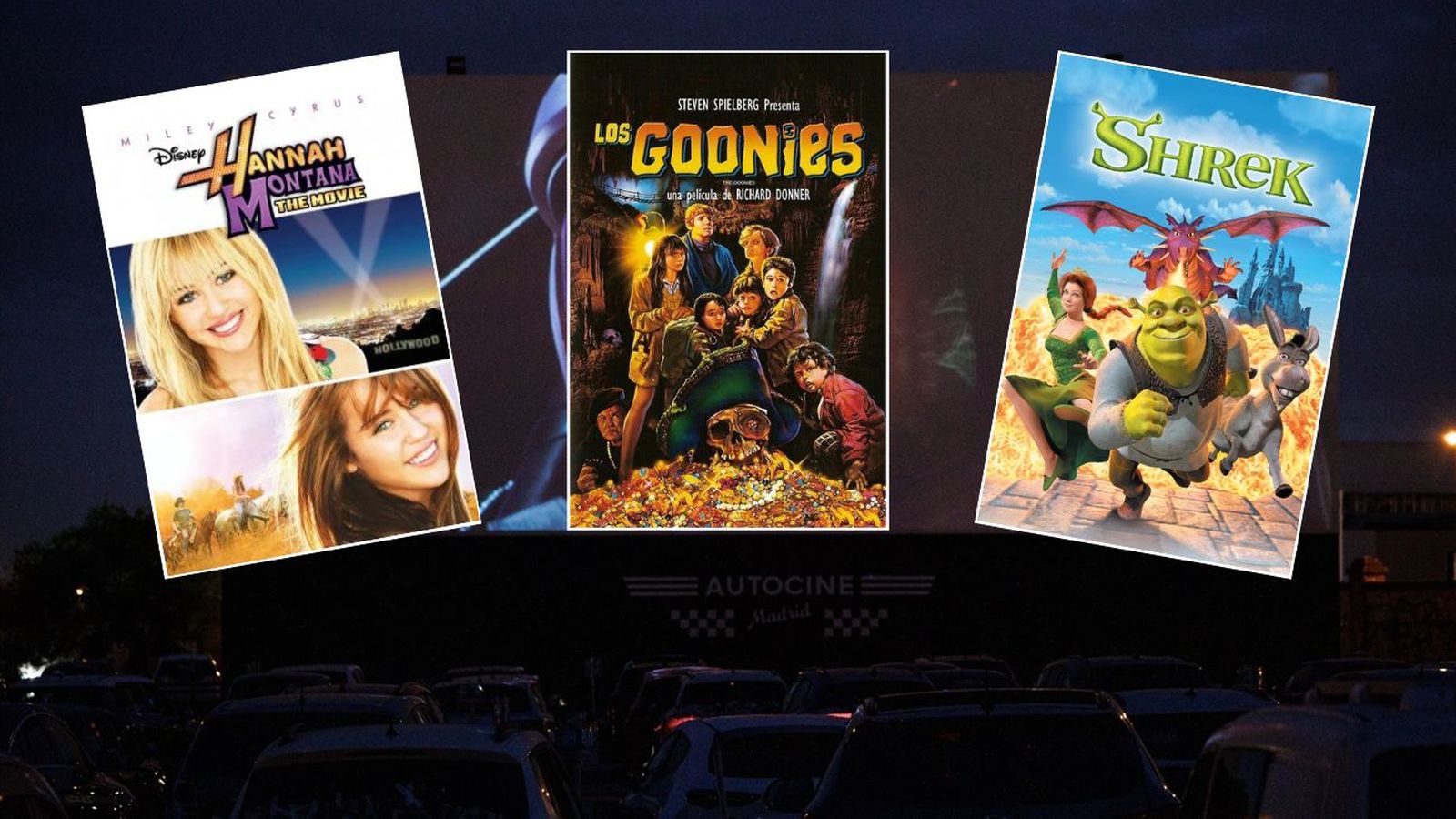 Hannah Montana, Los Goonies y Shrek en Autocine Madrid