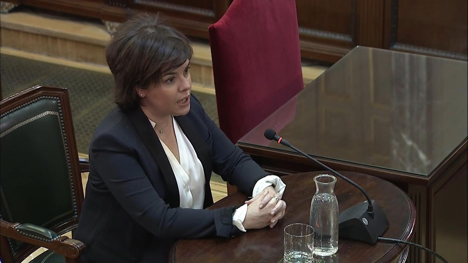 Soraya Sáenz de Santamaría, en el juicio del 'procés'