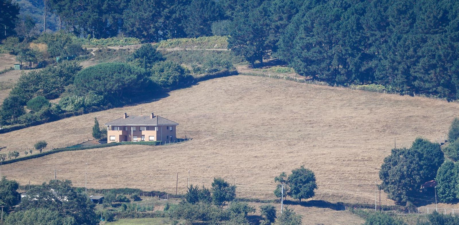 Una zona sin hierba en un monte de Vizcaya