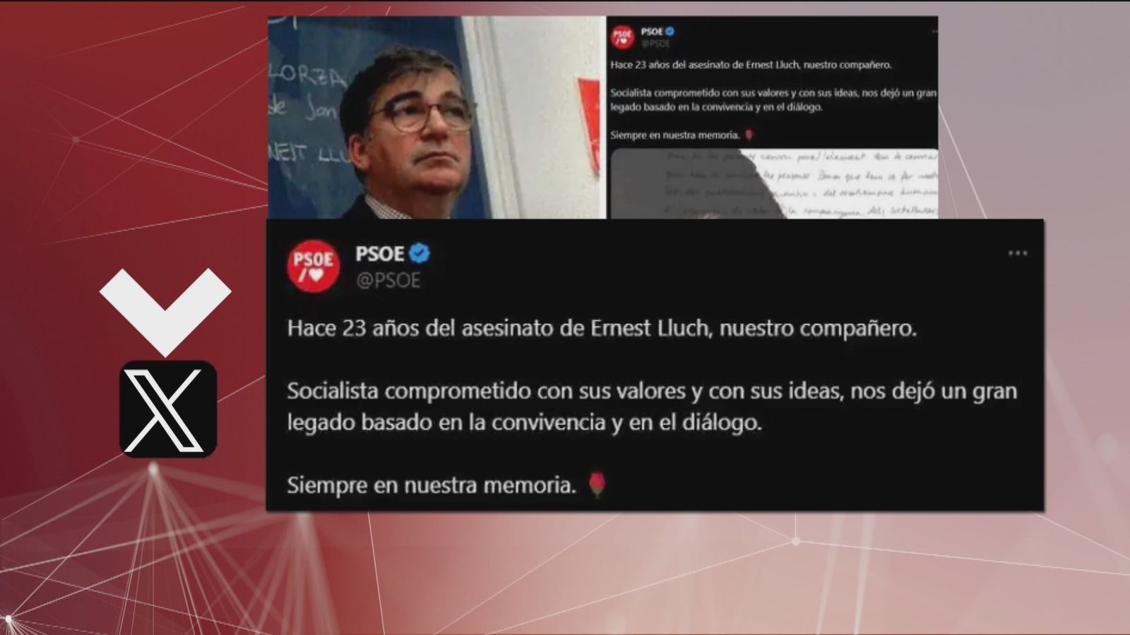 Tuit del PSOE sobre Lluch