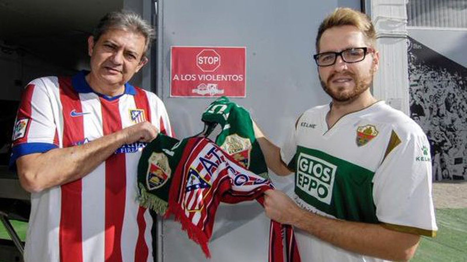 Seguidores del At. Madrid y del Elche