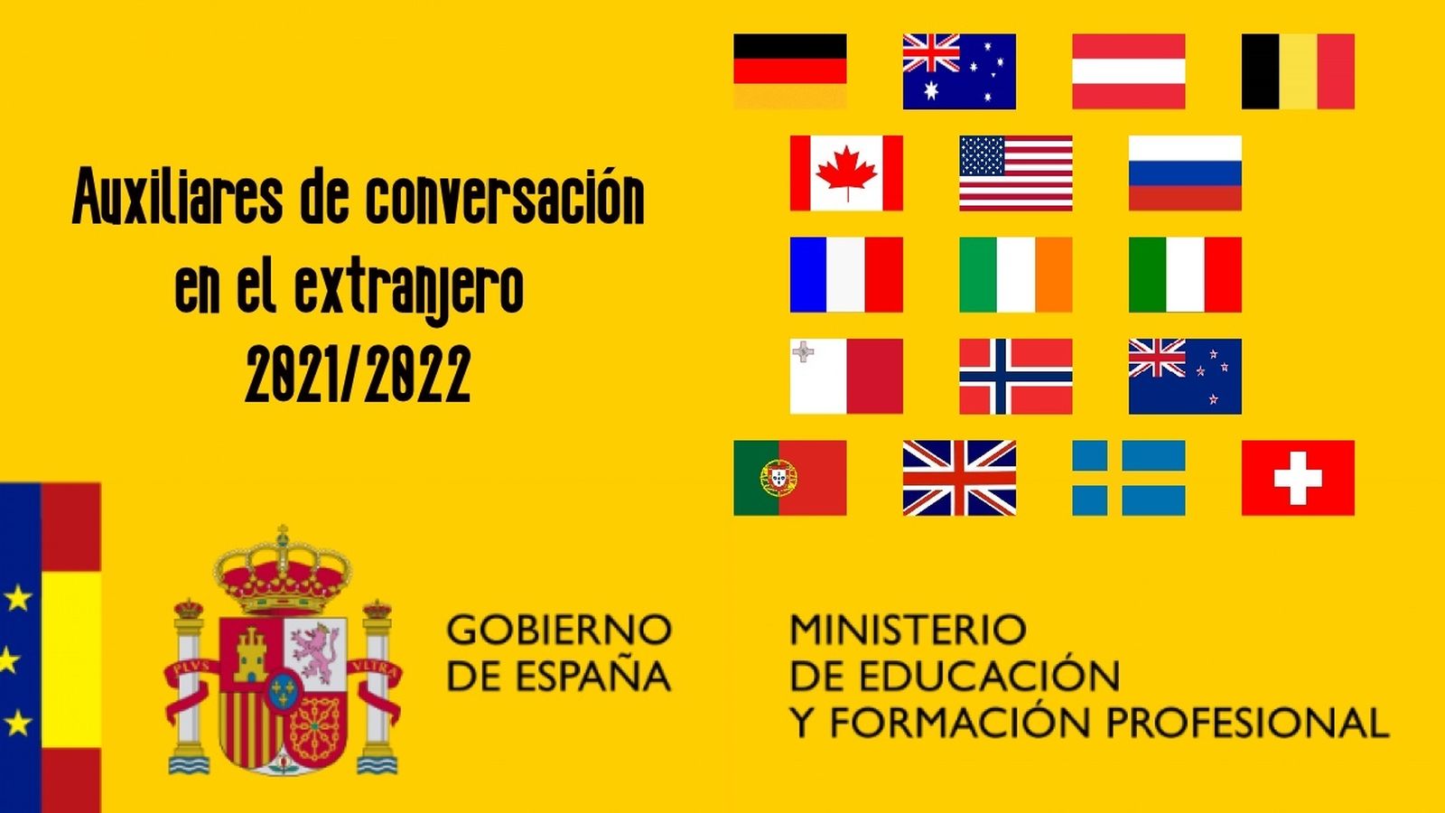 834 plazas de auxiliares de conversación