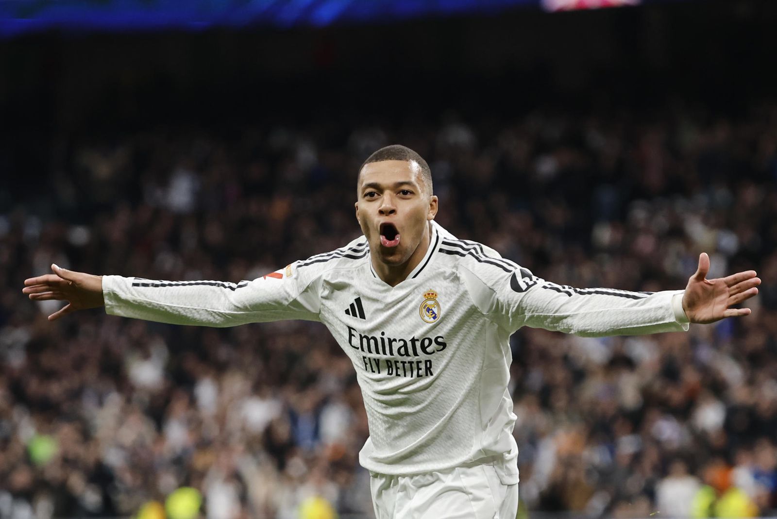 Mbappé celebra un gol a la UD Las Palmas