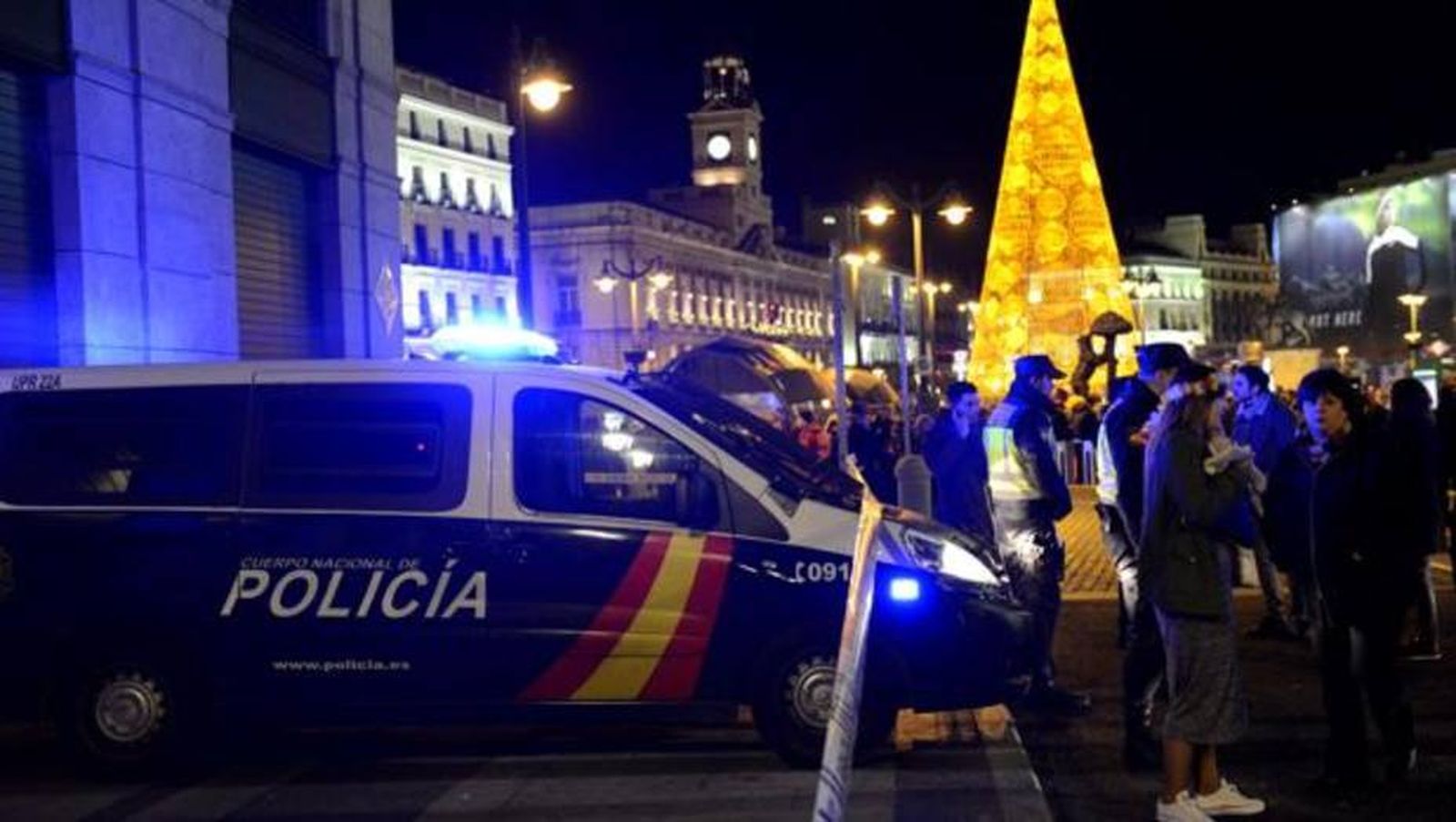 Policía Nacional en la Puerta del Sol