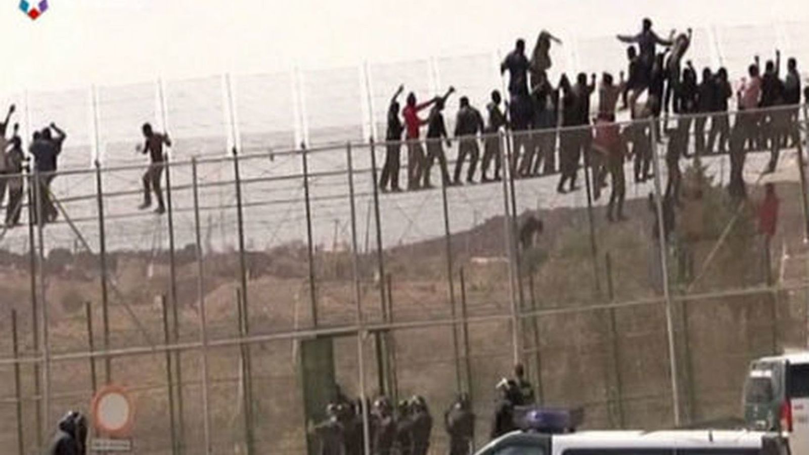 Intento de saltar la valla de Melilla