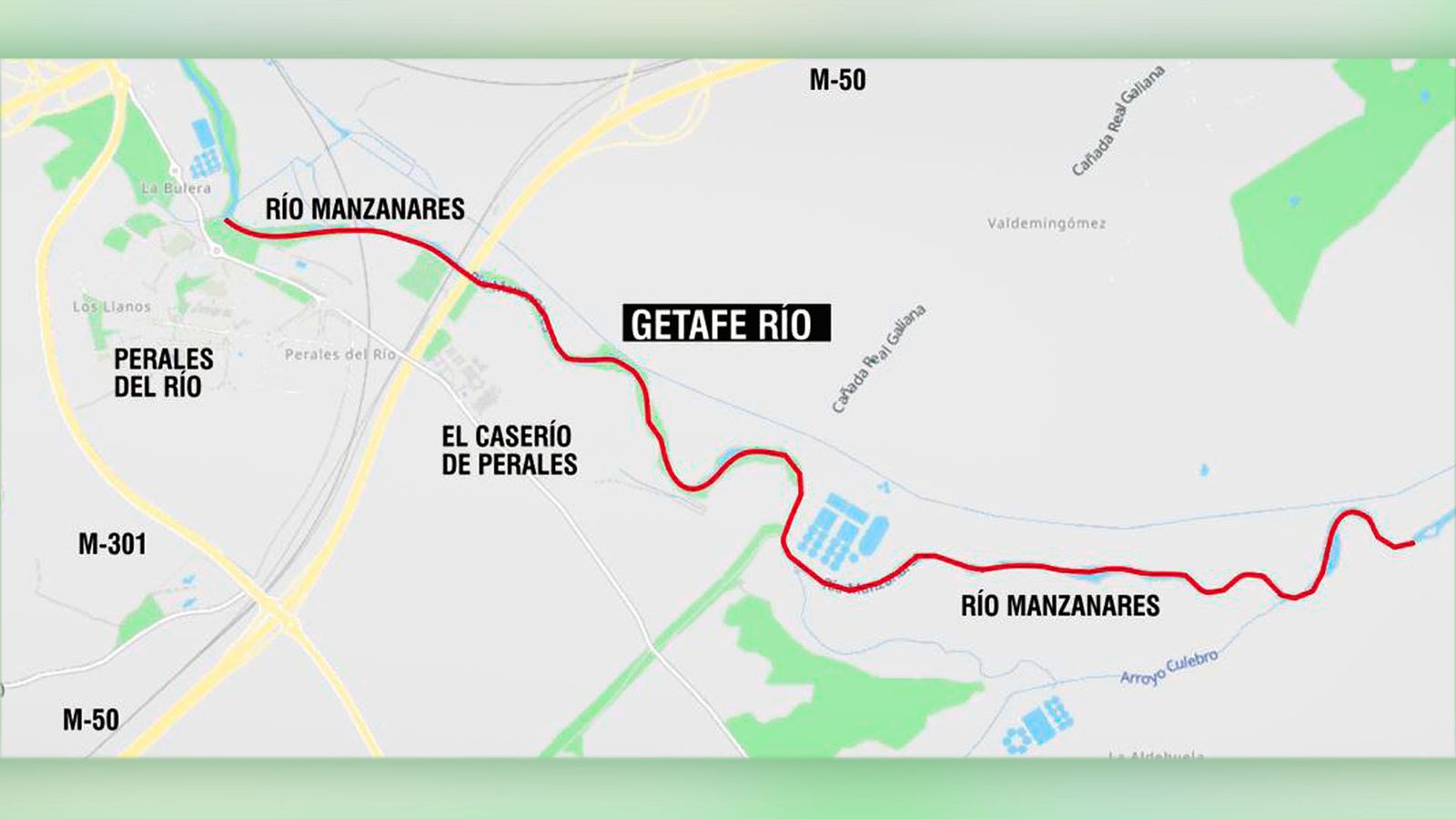 Trazado del proyecto 'Getafe Río'