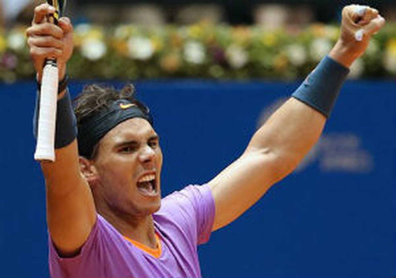 Rafa Nadal celebra la victoria en Acapulco
