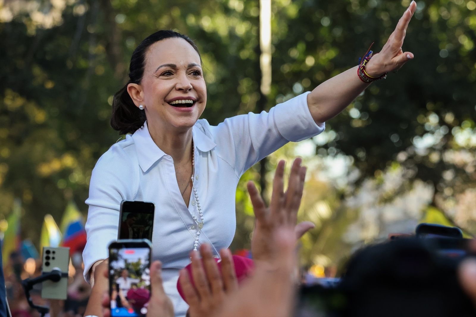 La líder opositora venezolana María Corina Machado