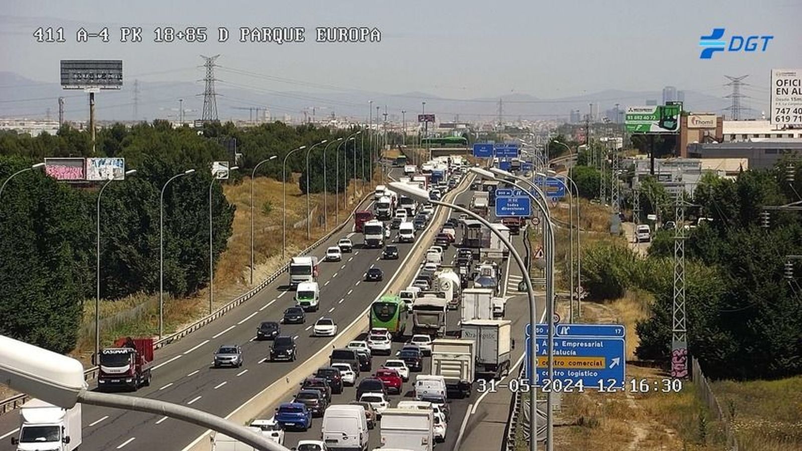 Accidente de tráfico en la A-4