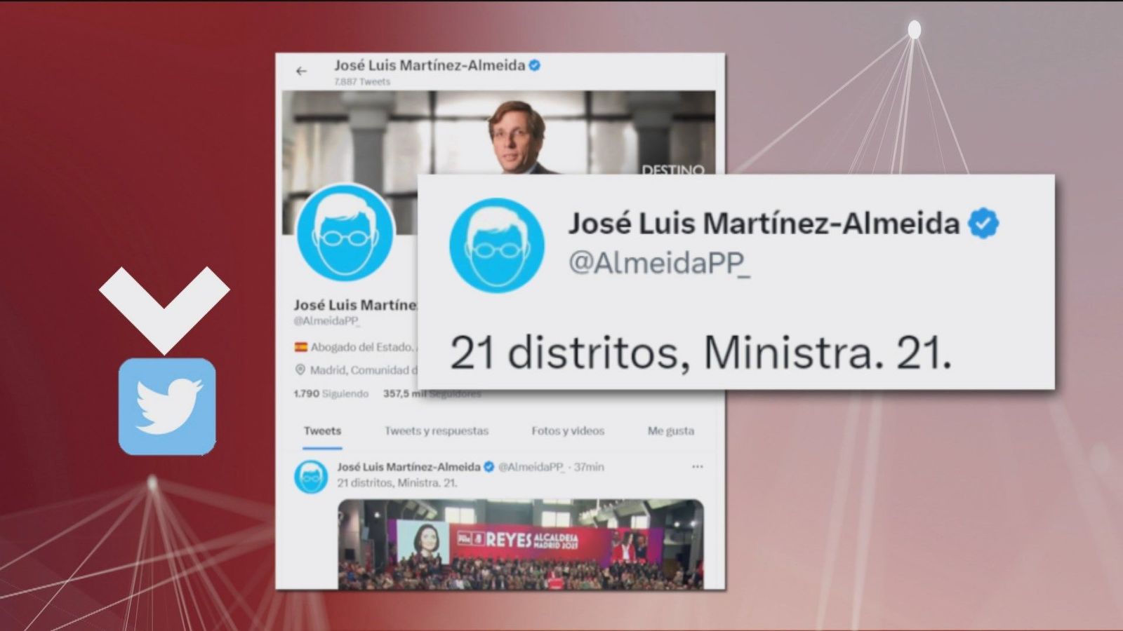 Almeida corrige a Reyes Maroto: "21 distritos, ministra"