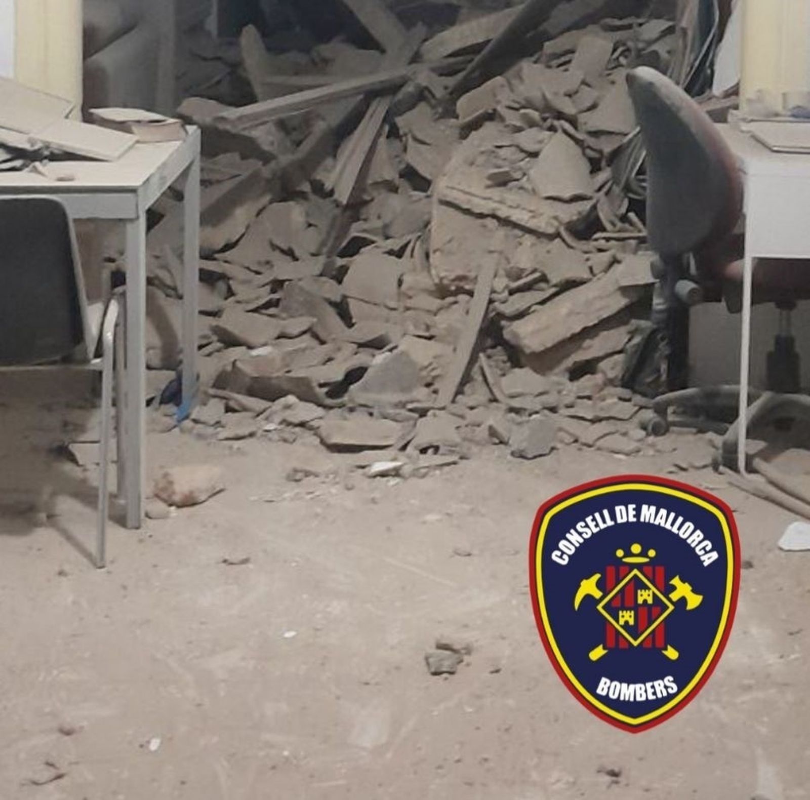 Derrumbe en una vivienda de Manacor.