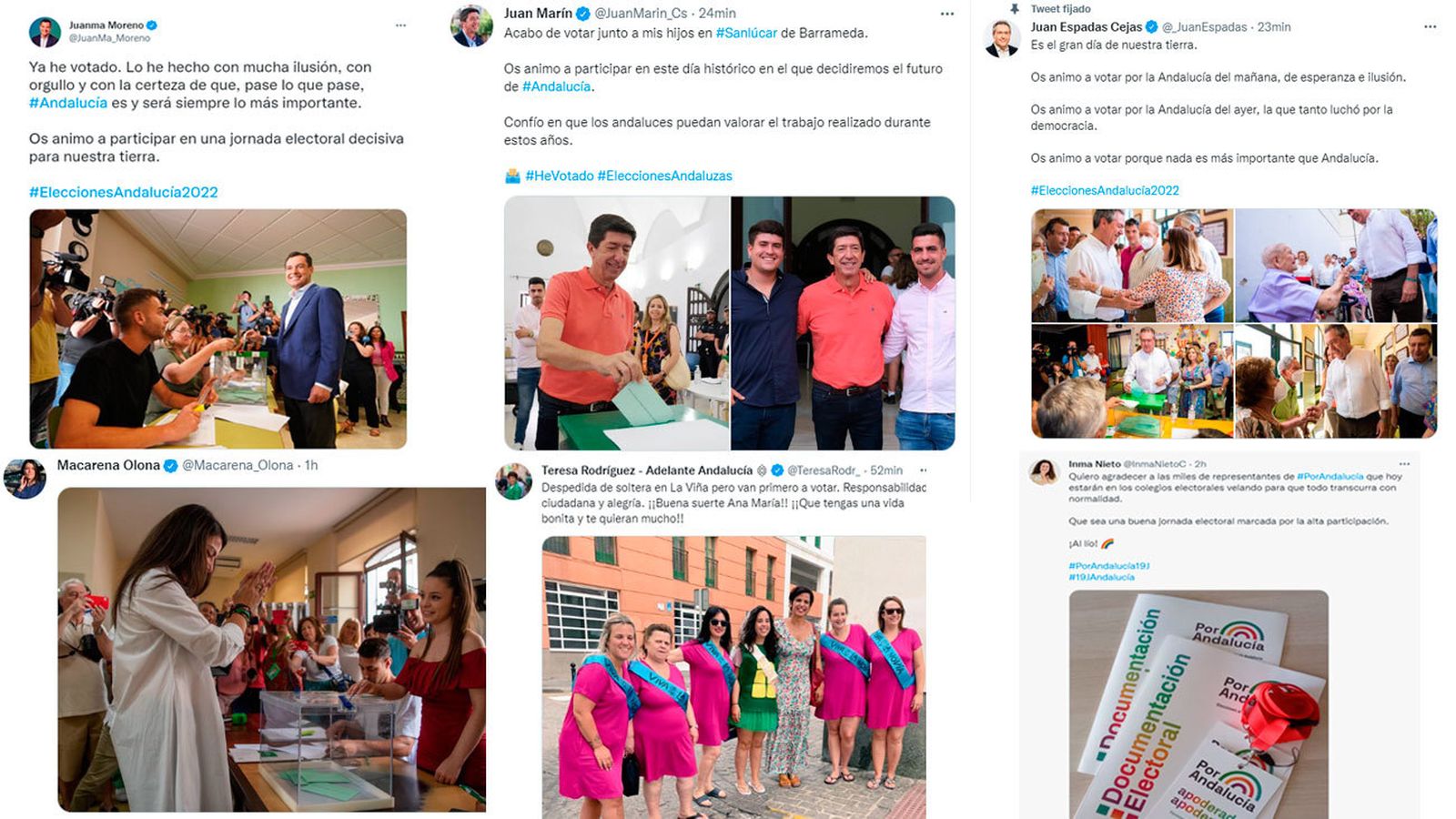 Así viven la jornada electoral los candidatos en sus redes sociales