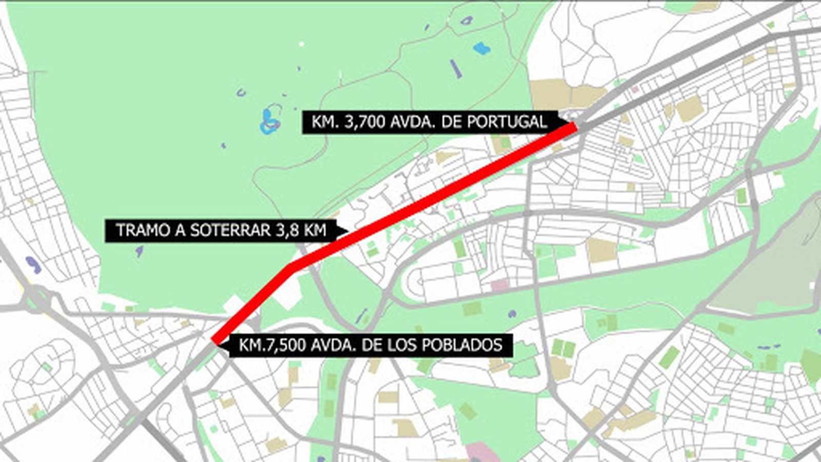 El soterramiento de la A-5 costará tres veces más que el tramo del Calderón