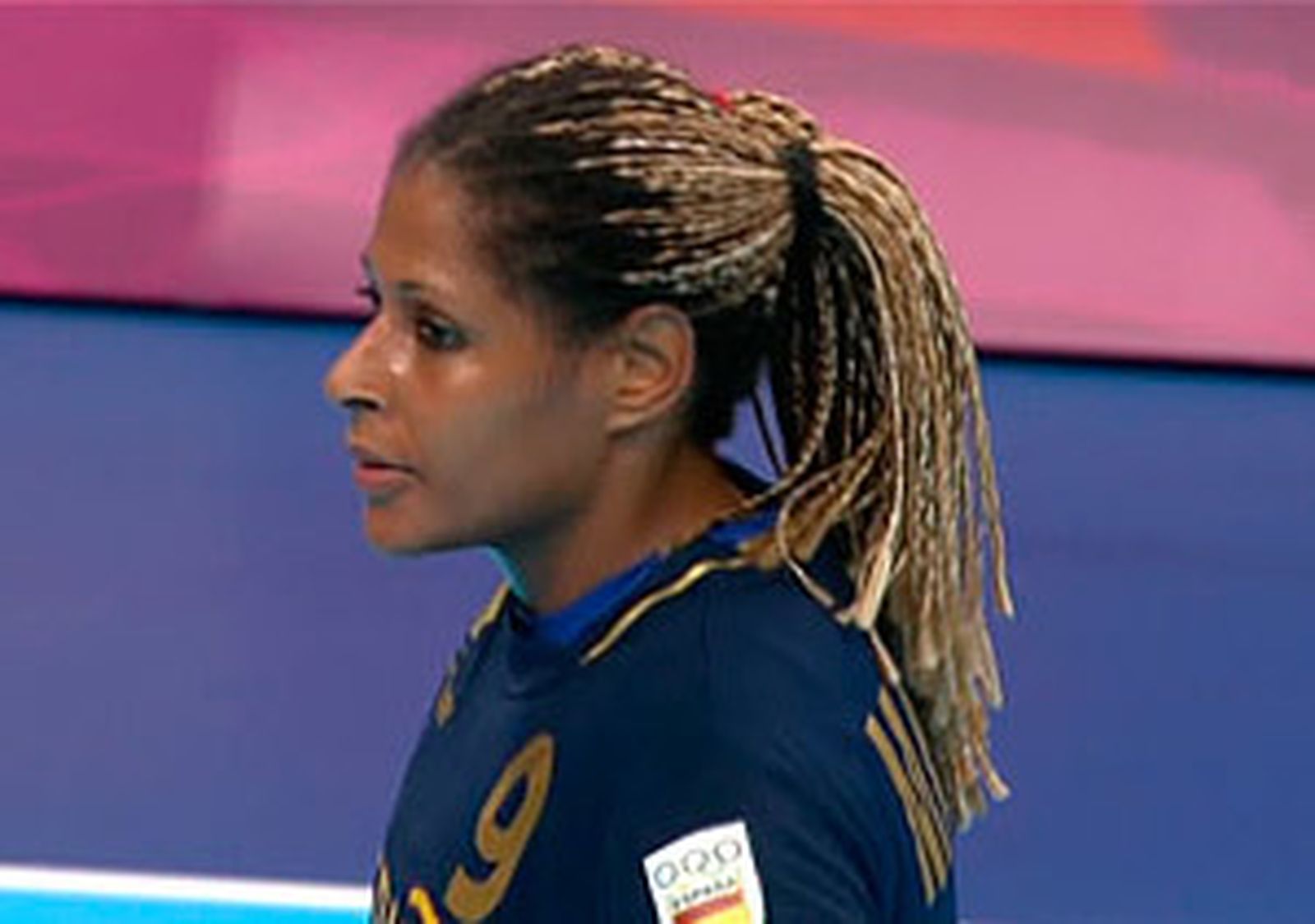 Marta Mangué, jugadora de la selección española de balonmano
