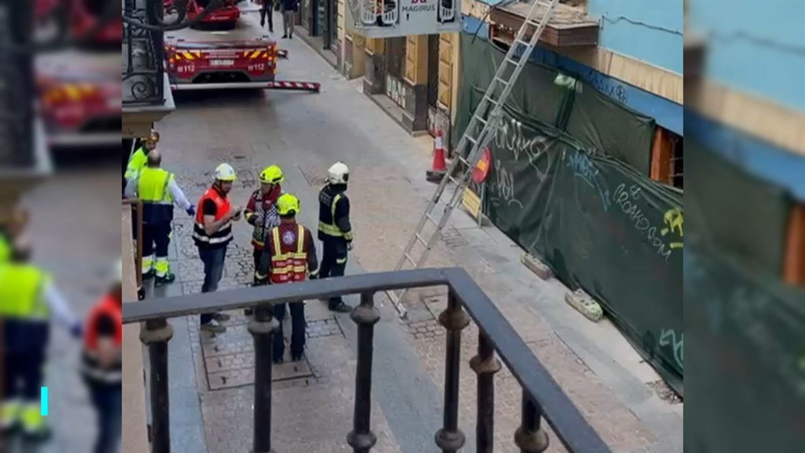 Cinco trabajadores heridos en el derrumbe en un edificio en obras en Bilbao