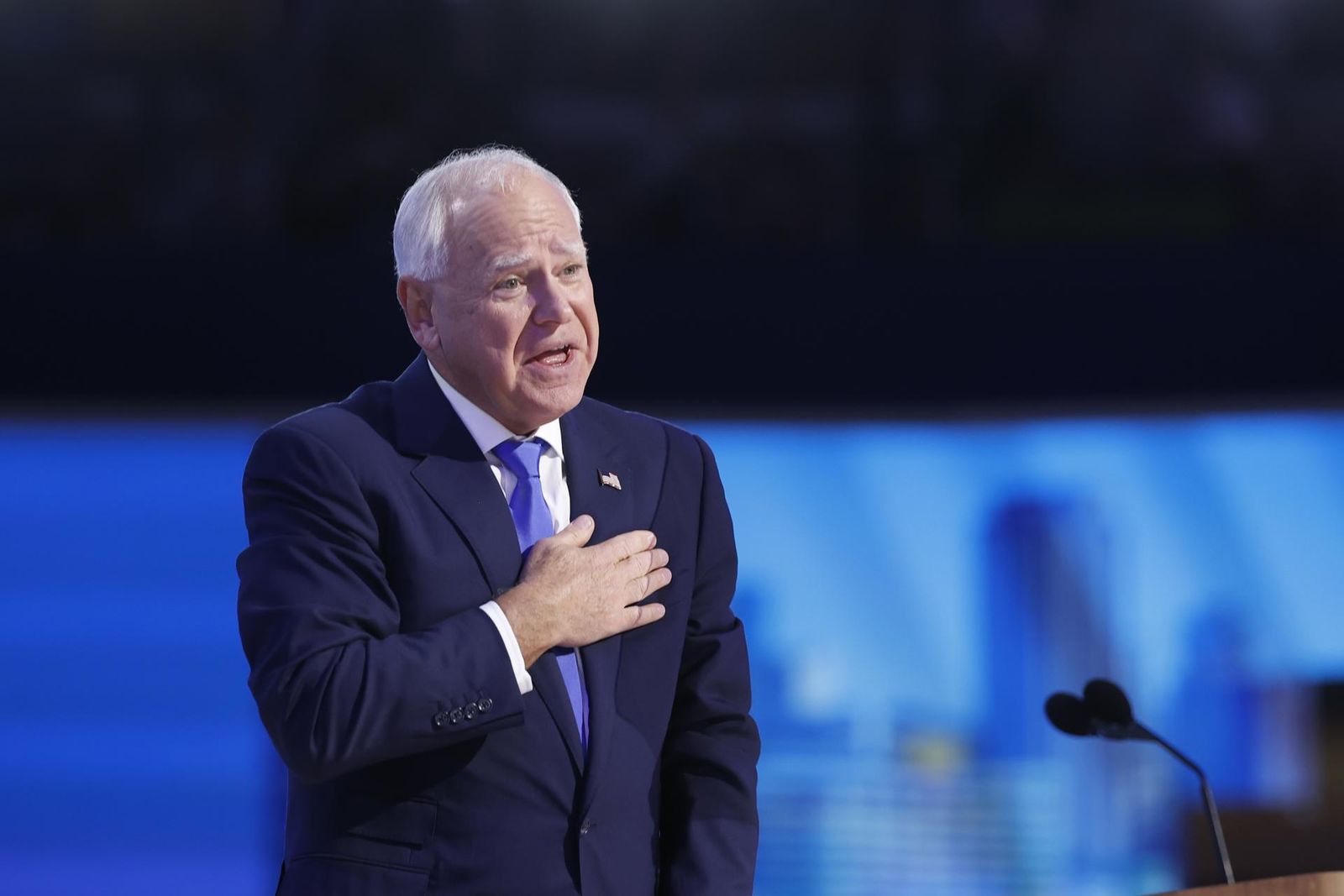 El candidato a la vicepresidencia de Estados Unidos, Tim Walz