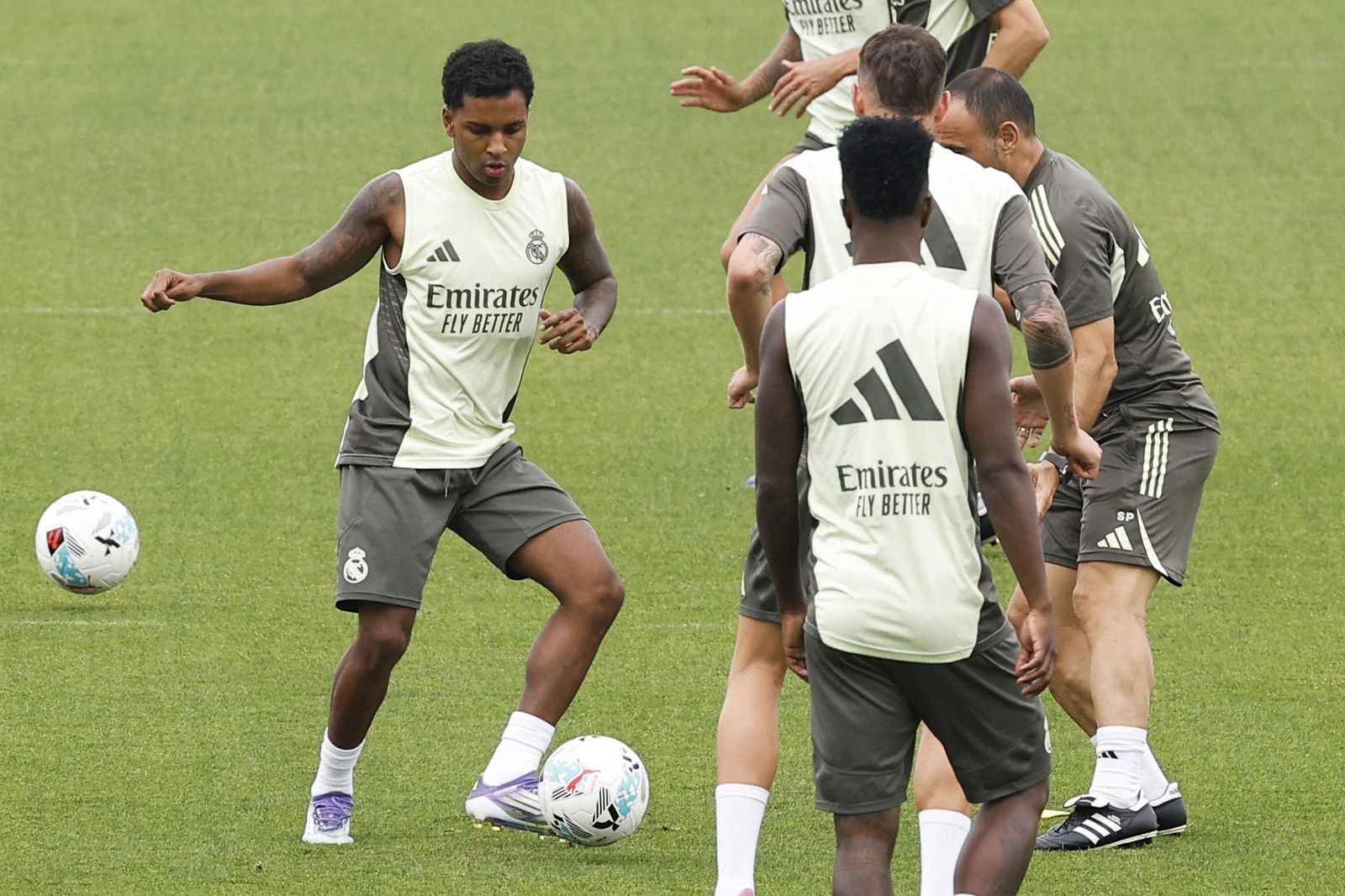 Rodrygo, en un entrenamiento con el Real Madrid